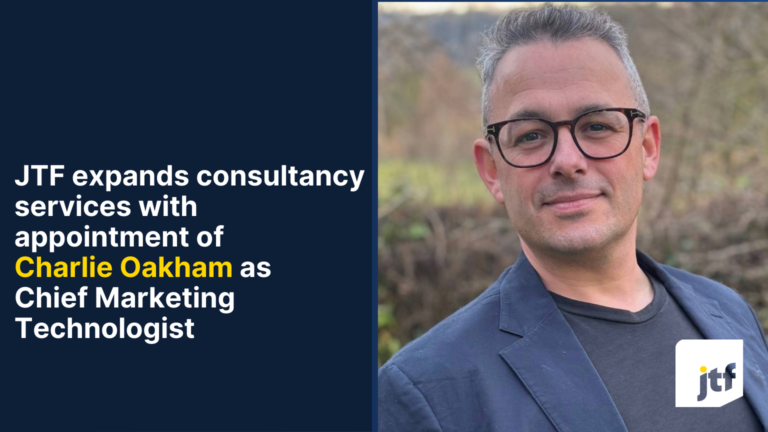 JTF expands consultancy services with appointment of Charlie Oakham as Chief Marketing Technologist